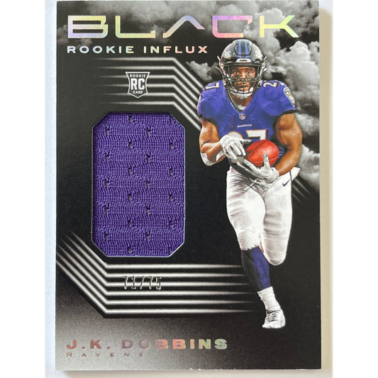 2020 Panini Black J.K. Dobbins Rookie Influx Patch /75 | Local Legends Cards & Collectibles