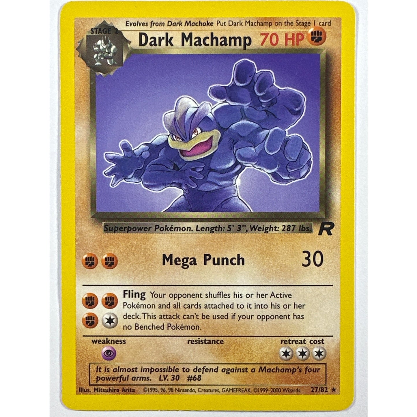 Dark Machamp Non Holo Rare 27/82