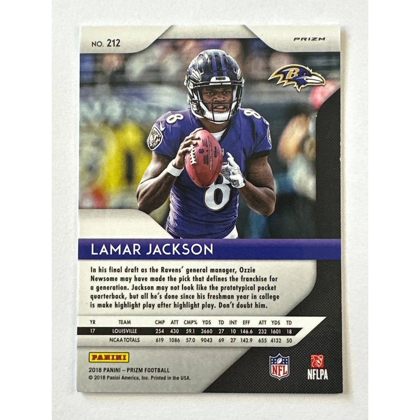 2018 Panini Prizm Lamar Jackson Barber Shop Holo Prizm RC