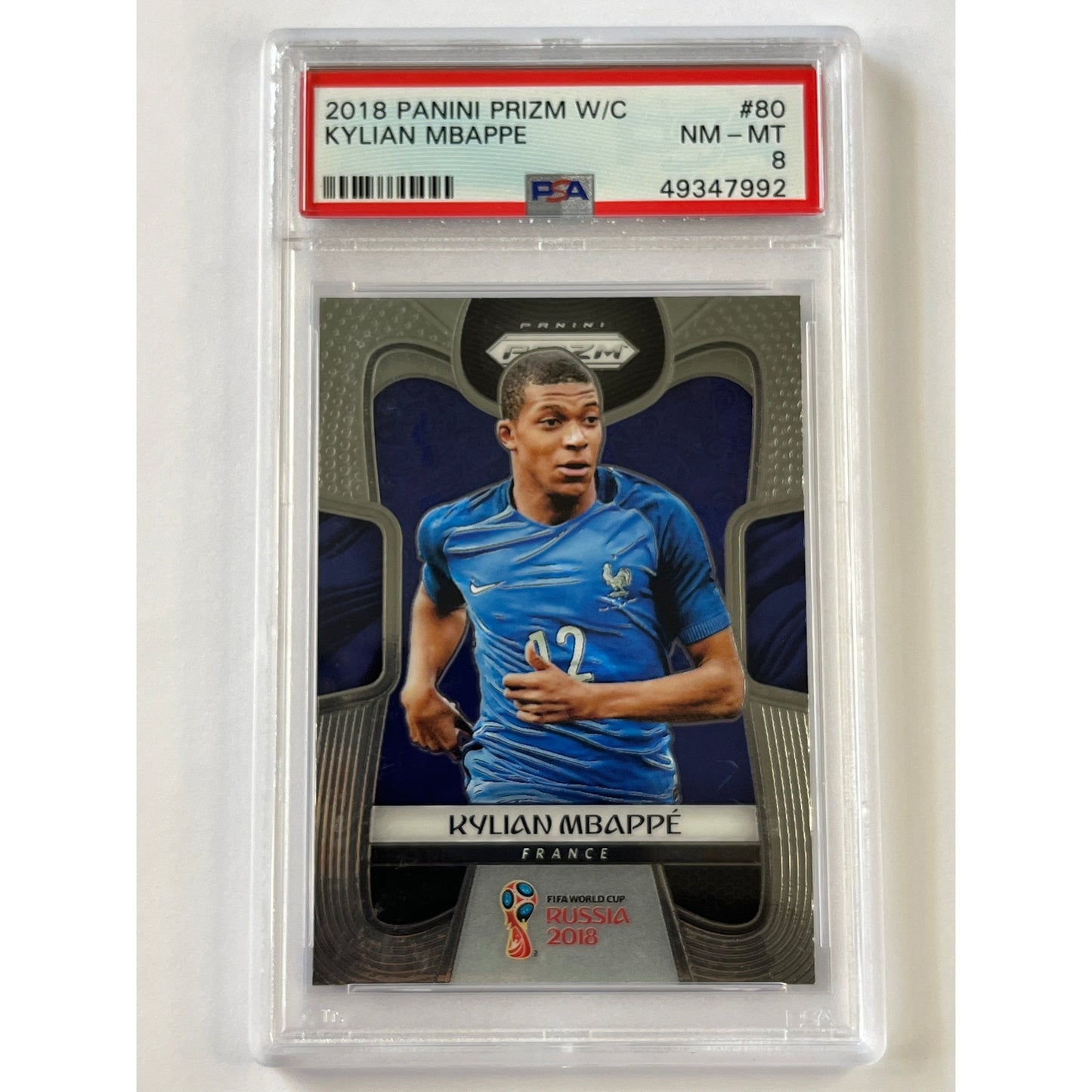 2018 Prizm World Cup Kylian Mbappe RC PSA 8 NM-MT | Local Legends Cards & Collectibles
