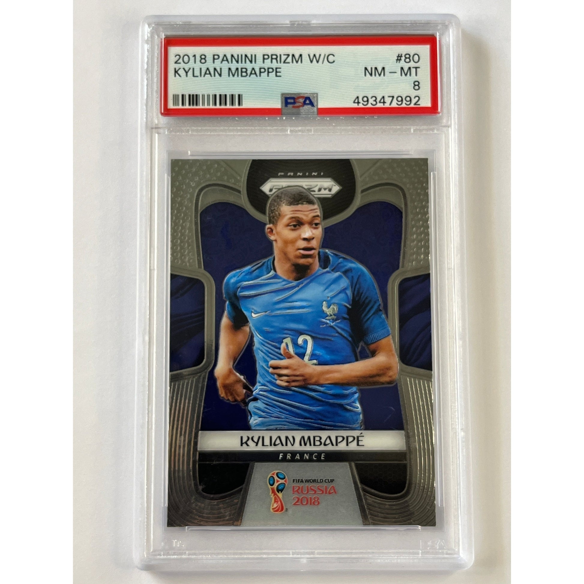 2018 Prizm World Cup Kylian Mbappe RC PSA 8 NM-MT | Local Legends Cards & Collectibles
