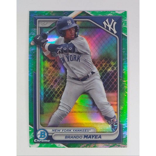 2024 Topps Bowman Chrome Brando Mayea Lunar Green | Local Legends Cards & Collectibles
