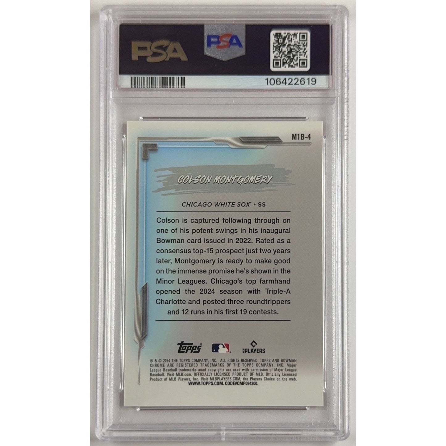 2024 Bowman Chrome Colson Montgomery My 1st Bowman Orange Refractor 14/25