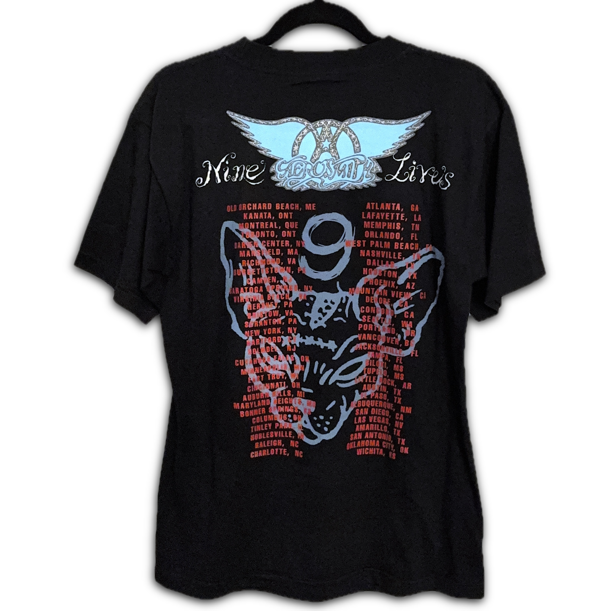 Official 1997 Aerosmith ‘Nine Lives’ Tour Shirt S / M | Local Legends Cards & Collectibles
