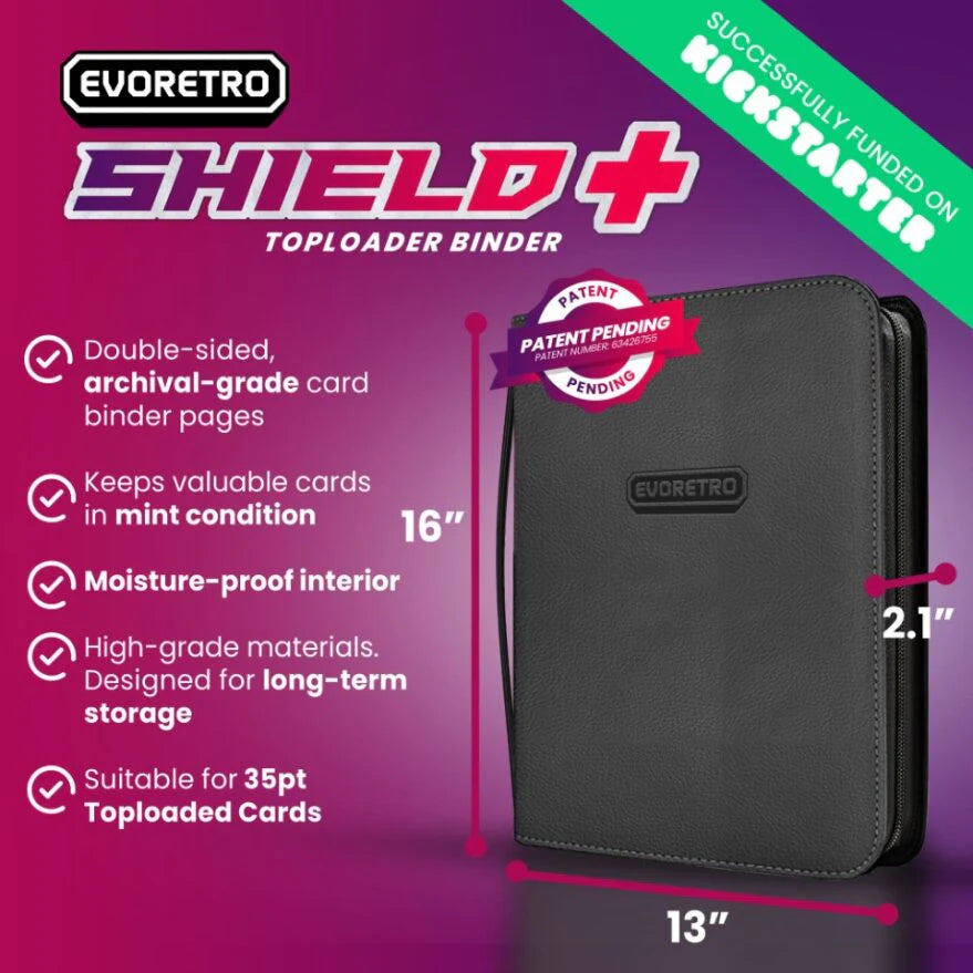 EvoRetro Shield + Toploader Binder 3x3