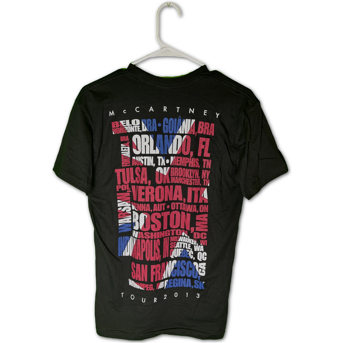 2013 Paul McCartney American World Tour Men’s T-Shirt | Local Legends Cards & Collectibles