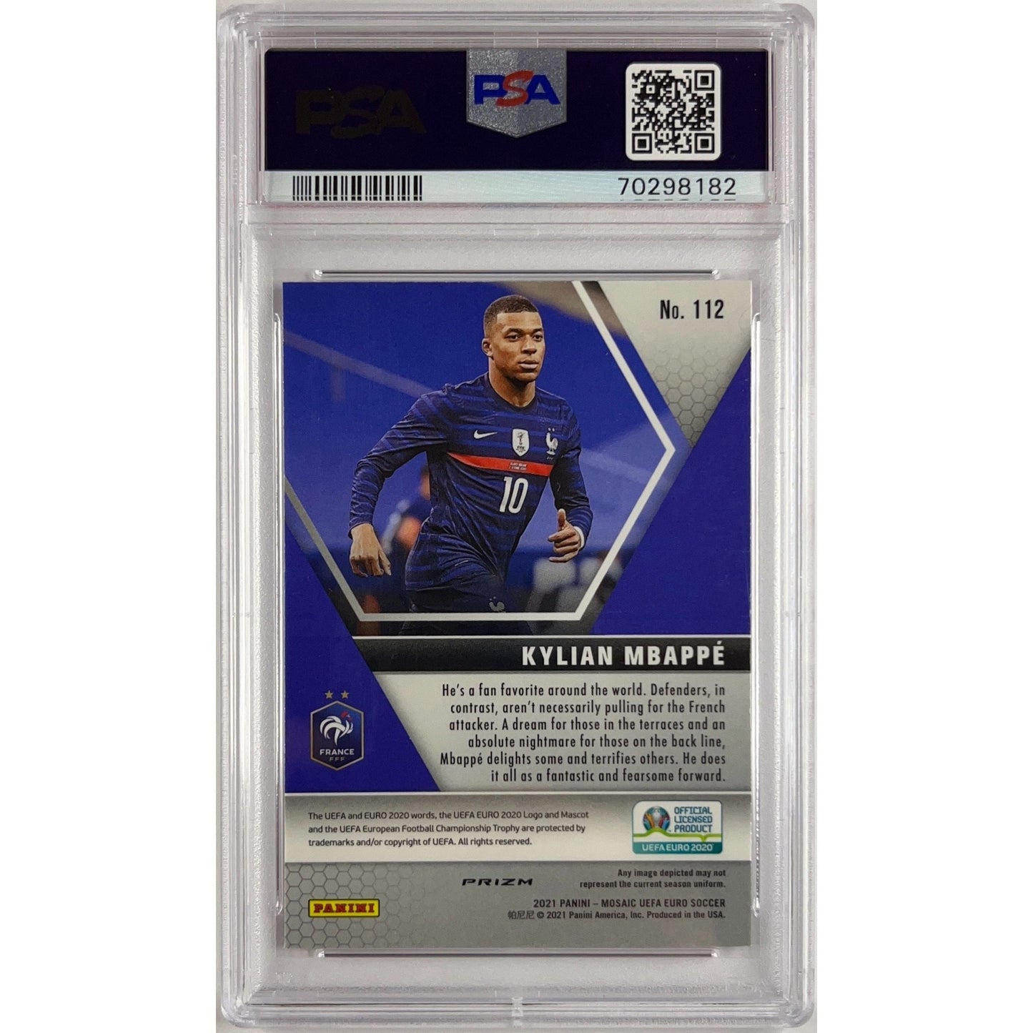 2020-21 Mosaic Kylian Mbappe Camo Pink Mosaic PSA 10 GEM MINT | Local Legends Cards & Collectibles