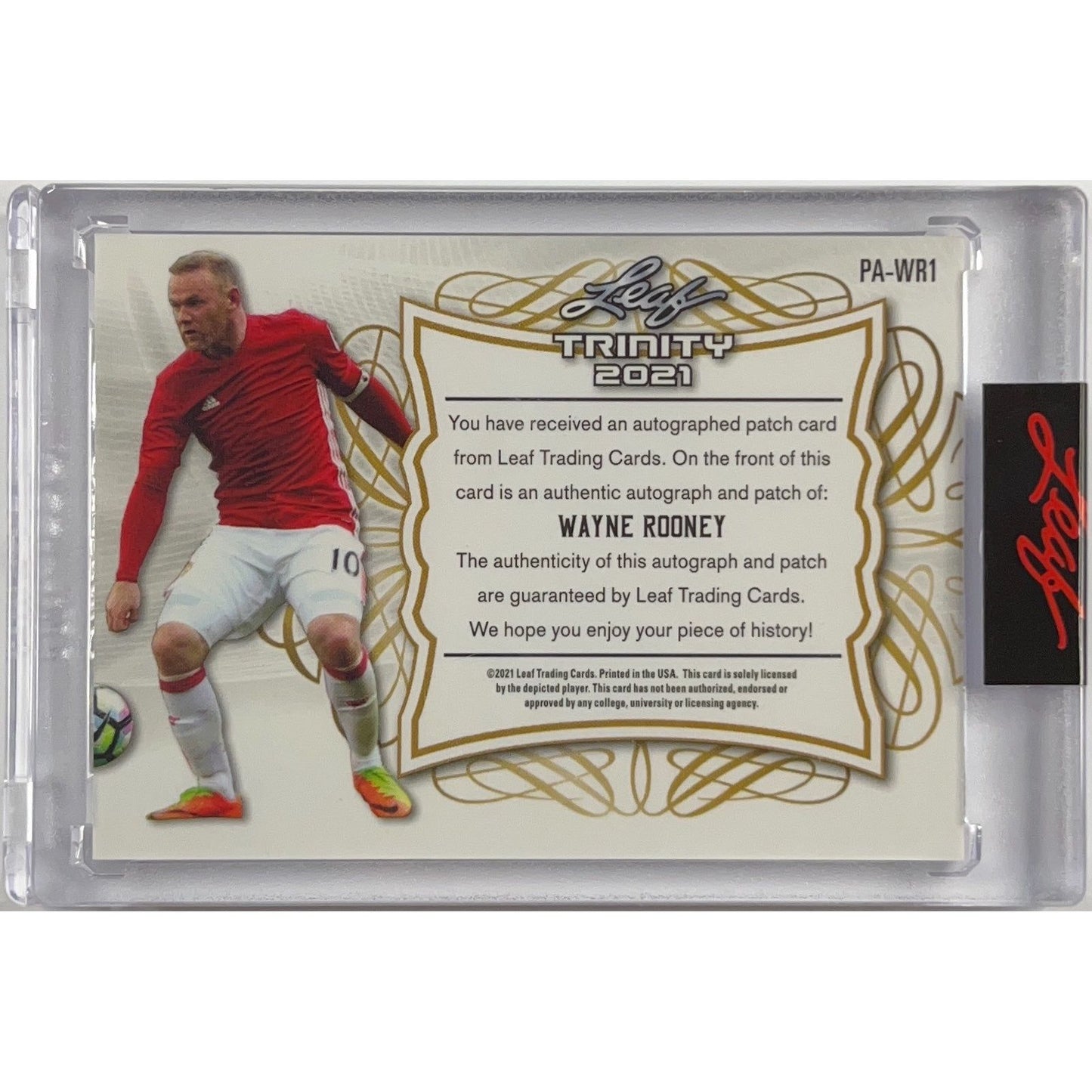 2021 Leaf Trinity Wayne Rooney Player Worn Patch Auto /7 | Local Legends Cards & Collectibles