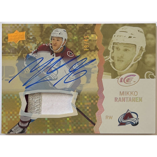 2023-24 ICE Mikko Rantanen Gold Auto Patch /49 | Local Legends Cards & Collectibles