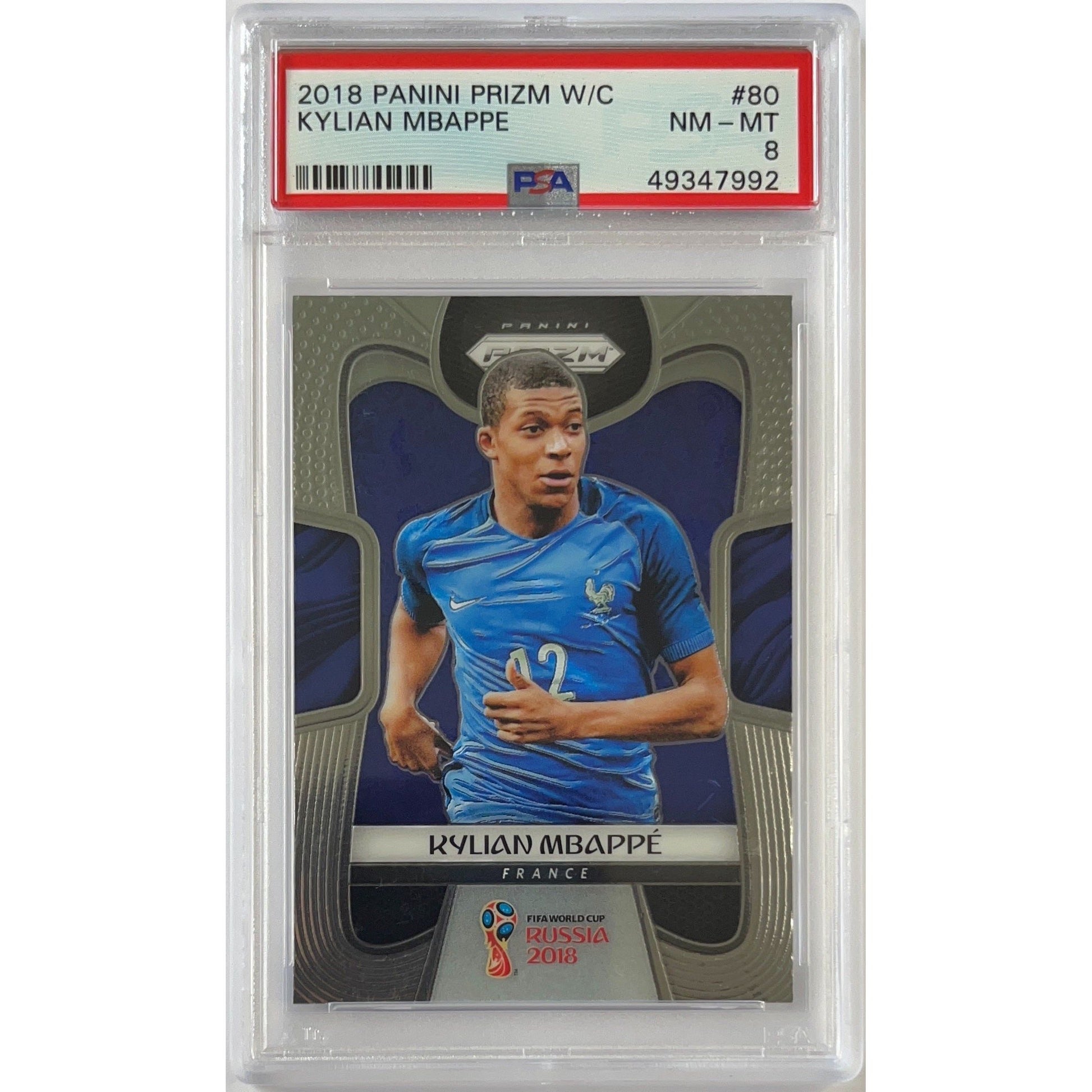 2018 Prizm World Cup Kylian Mbappe RC PSA 8 NM-MT | Local Legends Cards & Collectibles