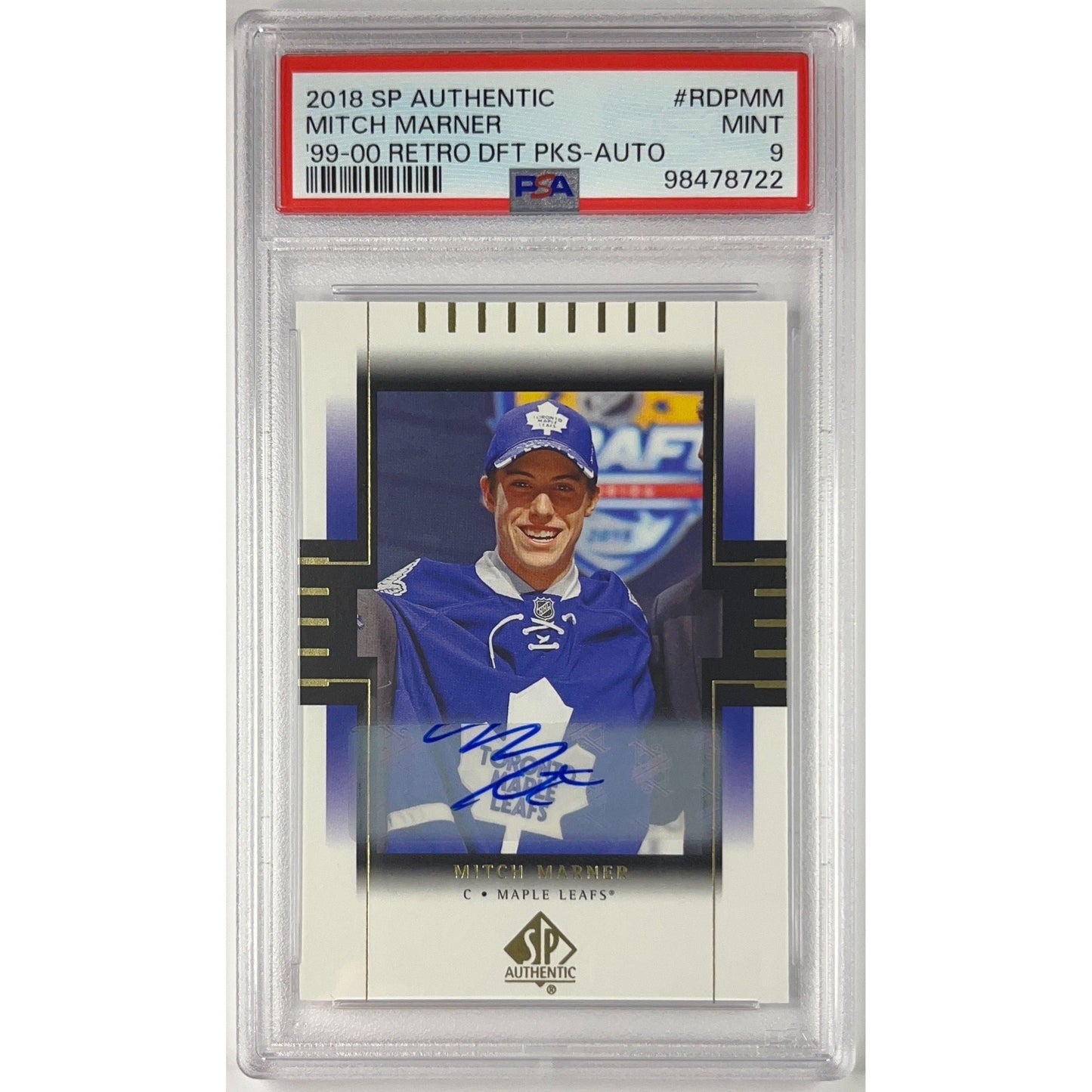 2018-19 SP Authentic Mitch Marner ‘99-00 Retro Draft Picks Auto PSA 9 MINT | Local Legends Cards & Collectibles