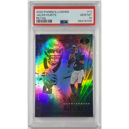 2020 Illusions Jalen Hurts RC PSA 10 GEM MINT | Local Legends Cards & Collectibles