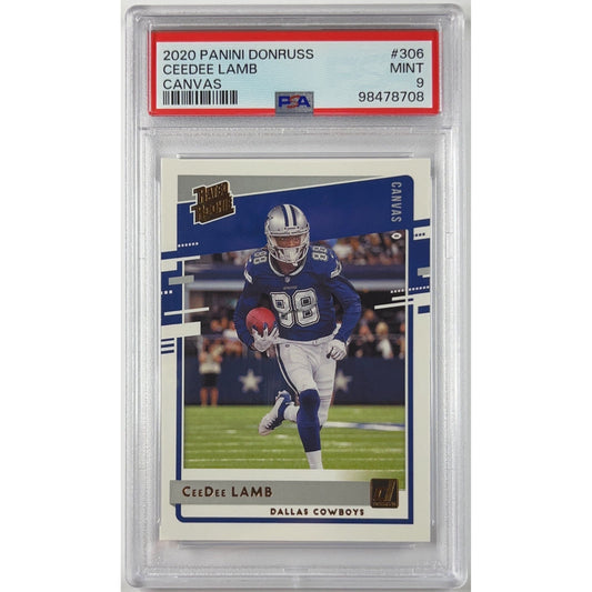 2020 Panini Donruss CeeDee Lamb Canvas Rated Rookie PSA 9 MINT | Local Legends Cards & Collectibles