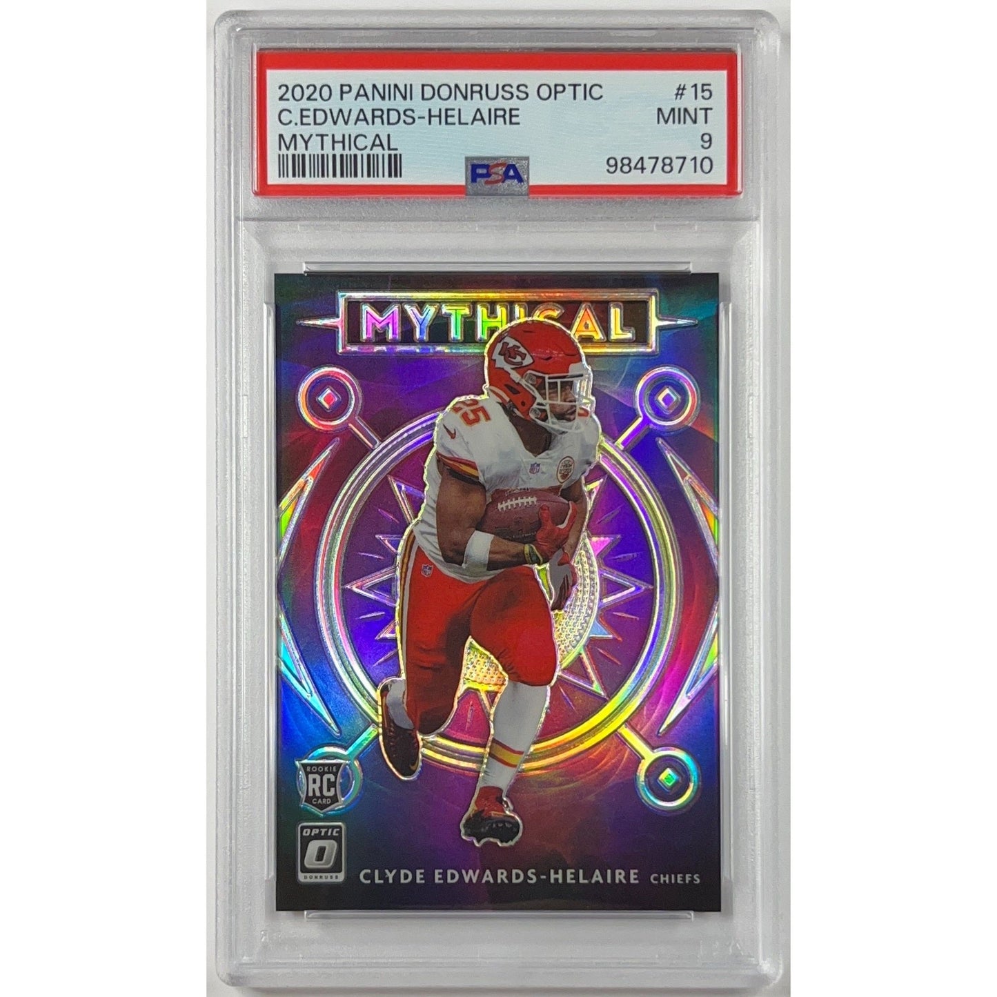 2020 Donruss Optic Clyde Edwards-Helaire Mythical RC PSA 9 MINT | Local Legends Cards & Collectibles