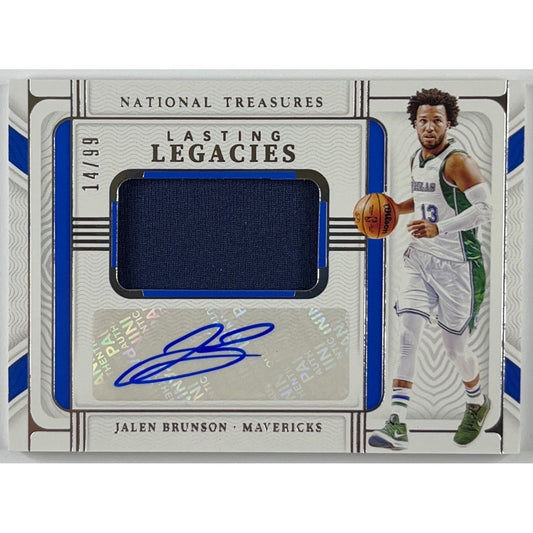 2021-22 National Treasures Jalen Brunson Lasting Legacies Patch Auto /99 | Local Legends Cards & Collectibles
