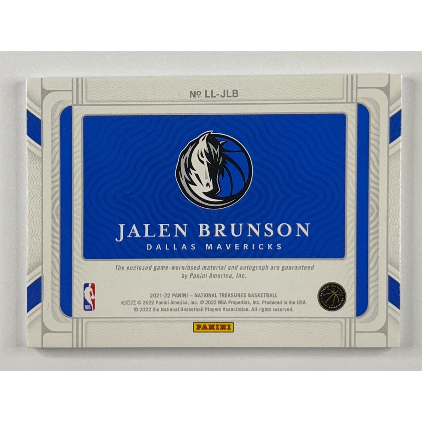 2021-22 National Treasures Jalen Brunson Lasting Legacies Patch Auto /99 | Local Legends Cards & Collectibles