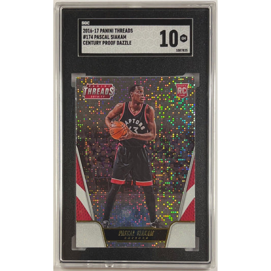 2016-17 Panini Threads Pascal Siakam Century Proof Dazzle RC SGC 10 GEM MINT | Local Legends Cards & Collectibles