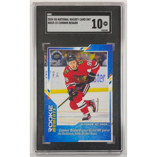 2024 National Hockey Card Day Connor Bedard Rookie Moments SGC 10 GEM MINT | Local Legends Cards & Collectibles