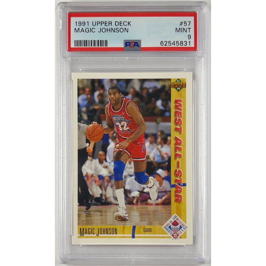 1991-92 Upper Deck Magic Johnson West All Star PSA 9 MINT | Local Legends Cards & Collectibles