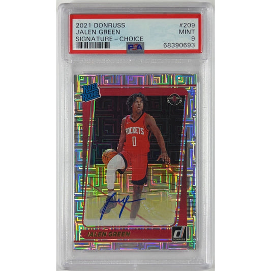2021-22 Donruss Jalen Green Rated Rookie Auto Choice Prizm PSA 9 MINT | Local Legends Cards & Collectibles