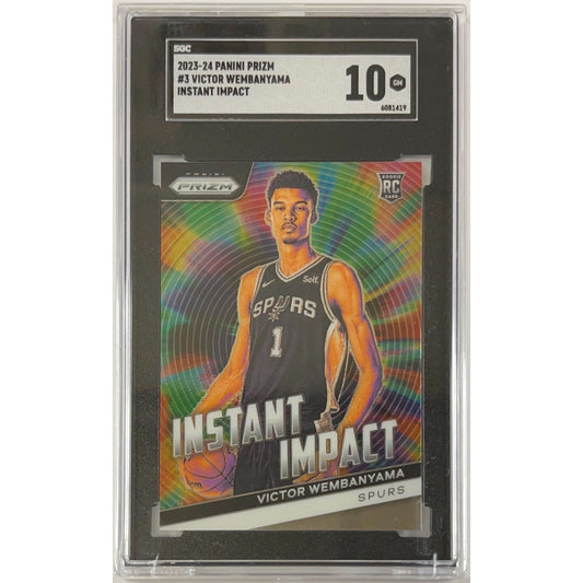 2023-24 Panini Prizm Victor Wembanyama Instant Imapct RC SGC 10 GEM MINT | Local Legends Cards & Collectibles