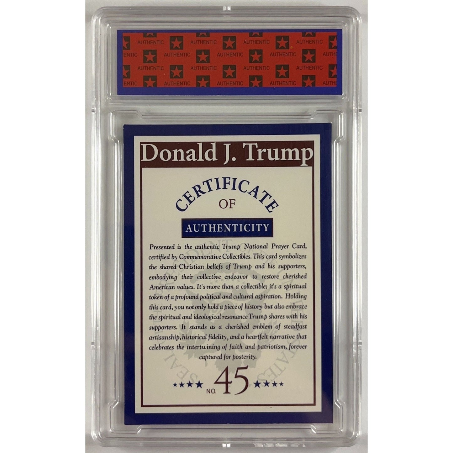 Donald Trump National Prayer Card Limited Run TRUMP 10 | Local Legends Cards & Collectibles