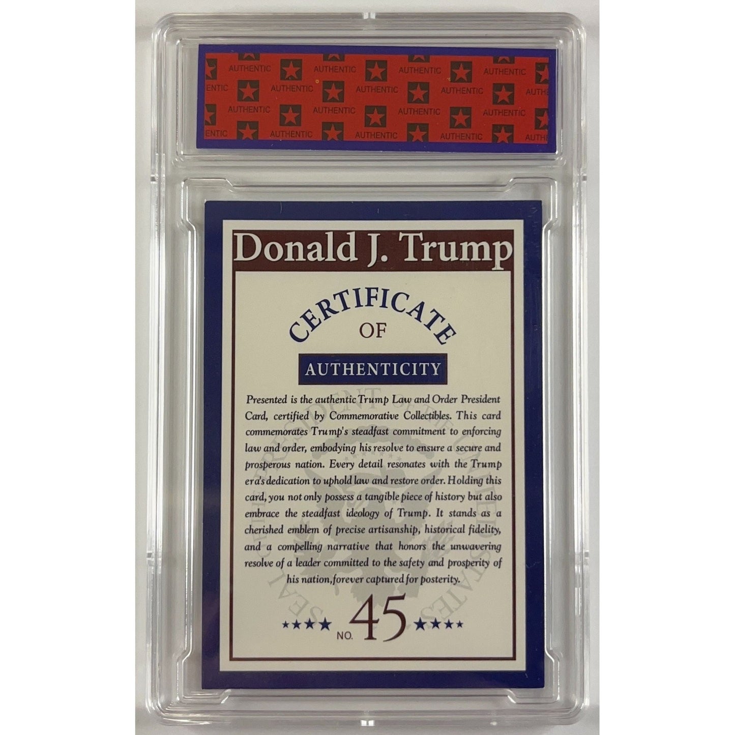 Donald Trump “America’s Law & Order President” Holo TRUMP 10 | Local Legends Cards & Collectibles