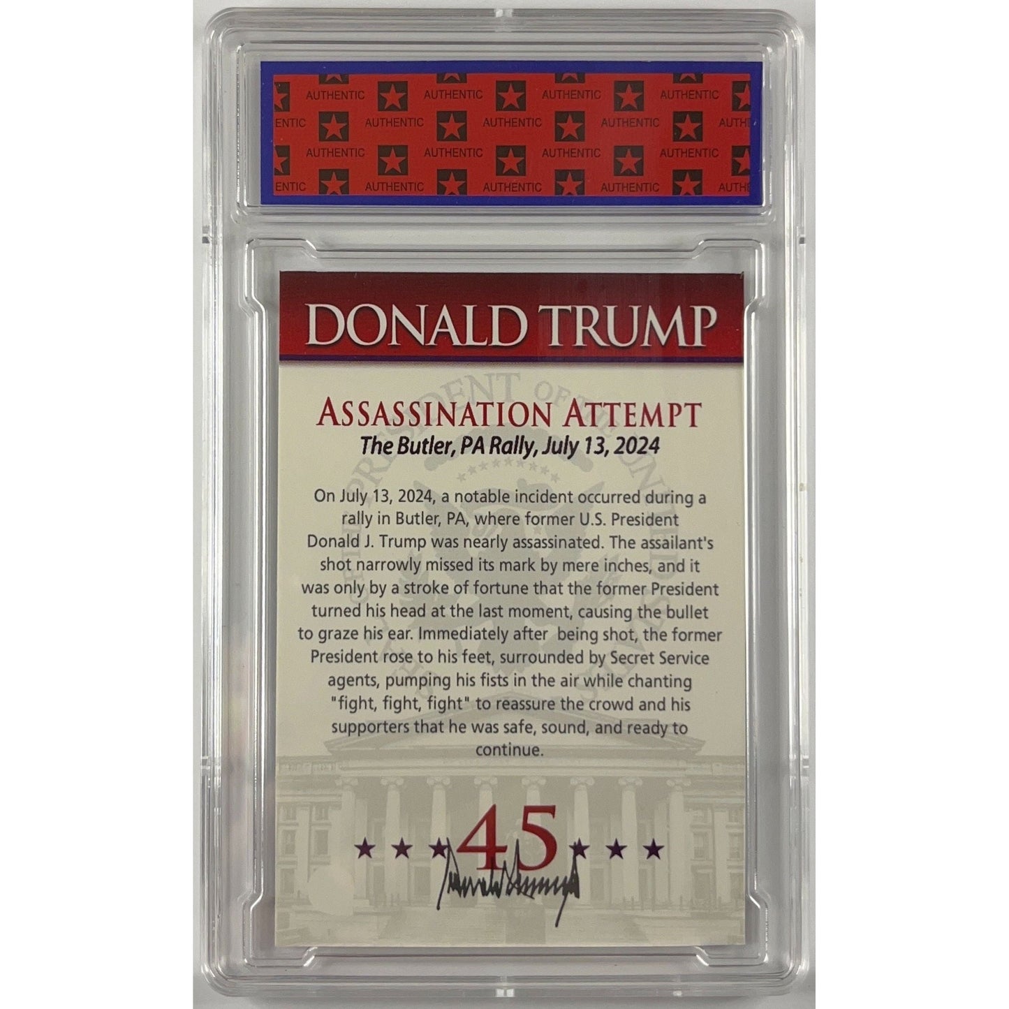 Donald Trump “Trump Survived” Holo TRUMP 10 | Local Legends Cards & Collectibles