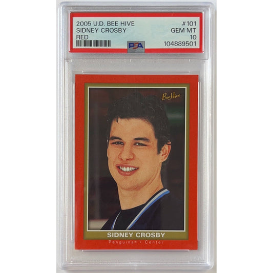 2005-06 Bee Hive Sidney Crosby Red Border RC PSA 10 GEM MINT | Local Legends Cards & Collectibles