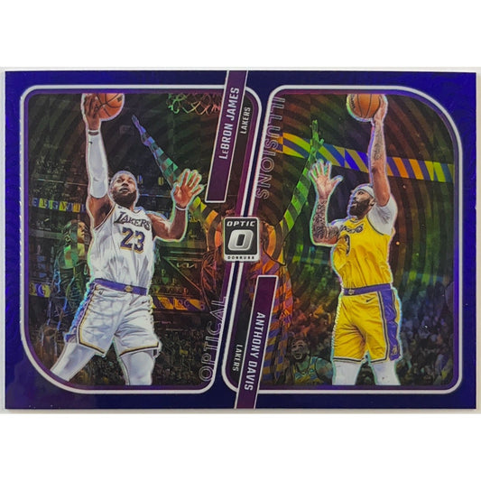 2023-24 Donruss Optic LeBron James / Anthony Davis Optical Illusions Purple Holo Prizm | Local Legends Cards & Collectibles