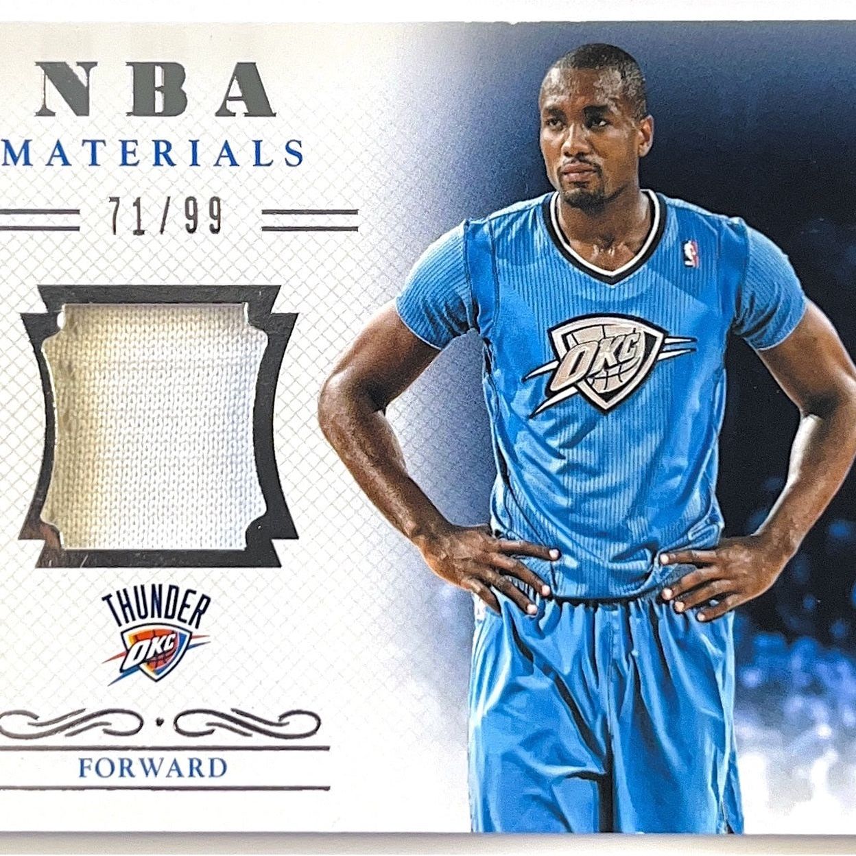 2013-14 National Treasures Serge Ibaka NBA Materials /99