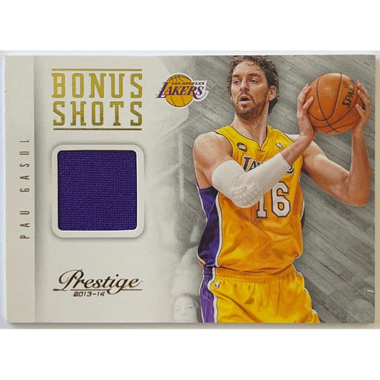 2013-14 Prestige Pau Gasol Bonus Shots Game Worn Patch | Local Legends Cards & Collectibles