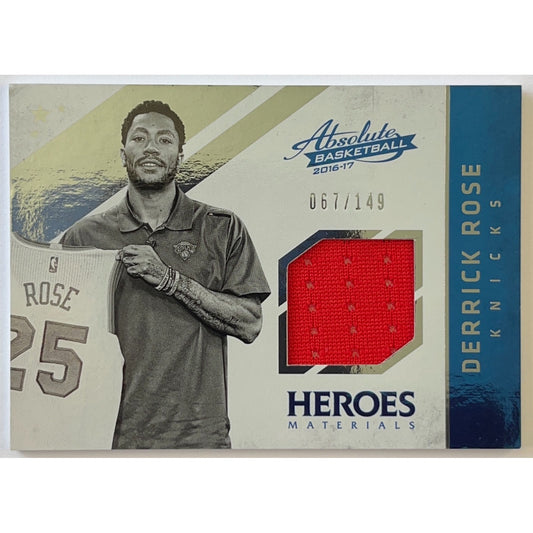 2016-17 Absolute Derrick Rose Heroes Materials Game Worn /149 | Local Legends Cards & Collectibles