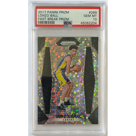 2017-18 Panini Prizm Lonzo Ball Fast Break Prizm RC PSA 10 GEM MINT | Local Legends Cards & Collectibles