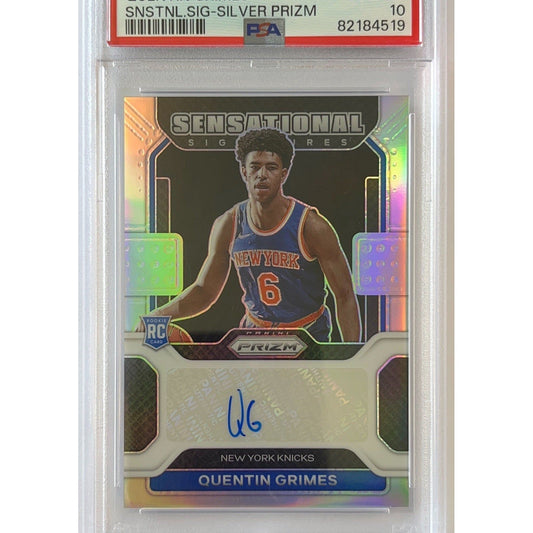 2021-22 Panini Prizm Quentin Grimes Sensational Signatures Silver Prizm RC PSA 10 GEM MINT | Local Legends Cards & Collectibles