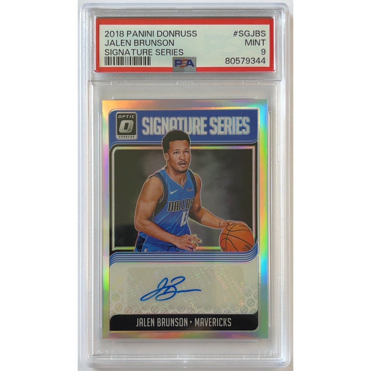 2018-19 Donruss Optic Jalen Brunson Signature Series RC PSA 9 MINT | Local Legends Cards & Collectibles