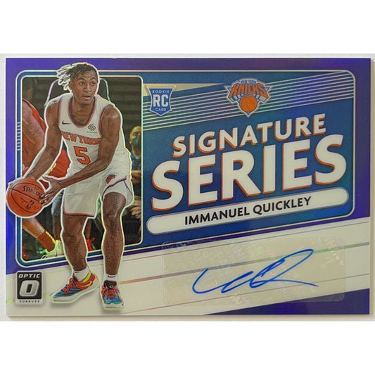 2020-21 Donruss Optic Immanuel Quickley Signature Series Purple Holo Auto RC | Local Legends Cards & Collectibles