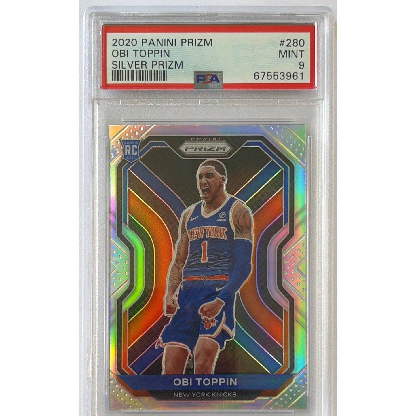 2020-21 Panini Prizm Obi Toppin Silver Prizm RC PSA 9 MINT | Local Legends Cards & Collectibles