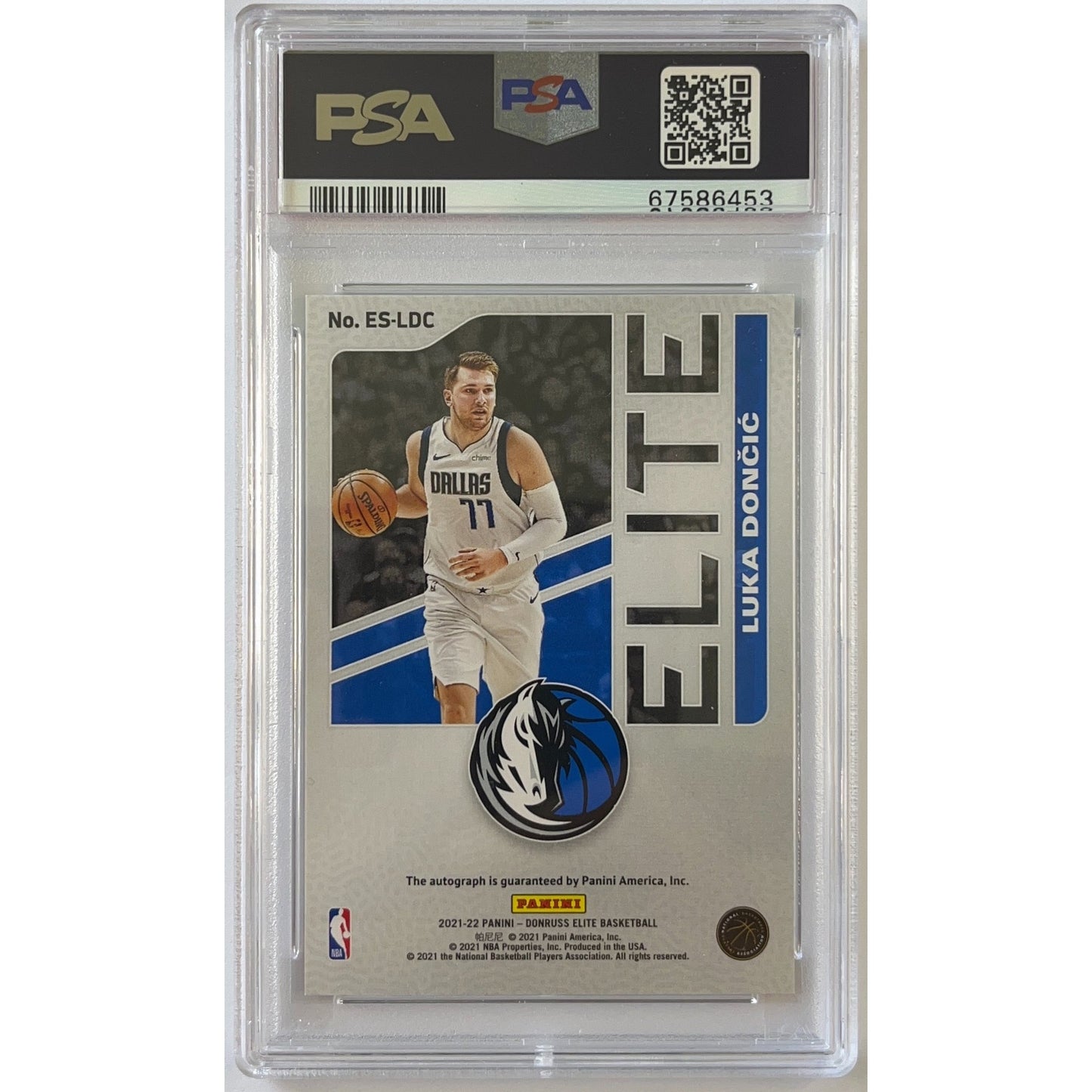 2021-22 Donruss Elite Luka Doncic Elite Signatures /35 PSA 9 MINT | Local Legends Cards & Collectibles