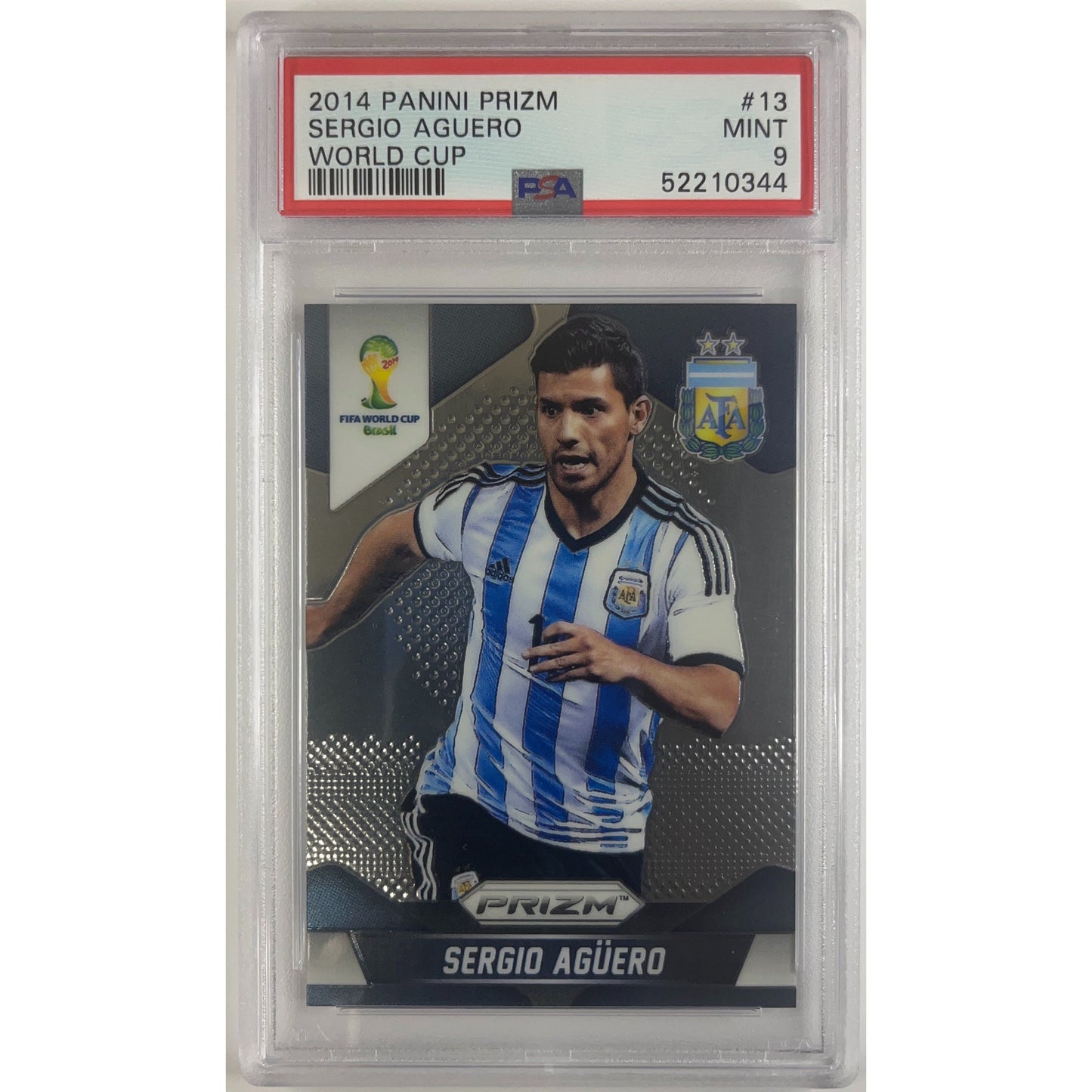 2014 Panini Prizm World Cup Sergio Aguero PSA 9 MINT