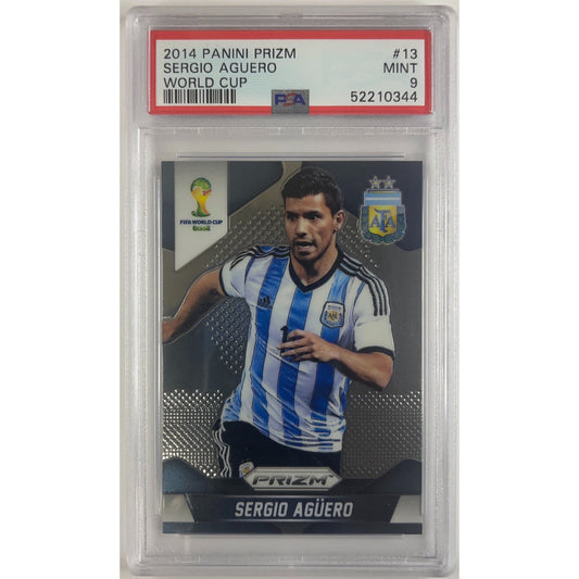 2014 Panini Prizm World Cup Sergio Aguero PSA 9 MINT | Local Legends Cards & Collectibles