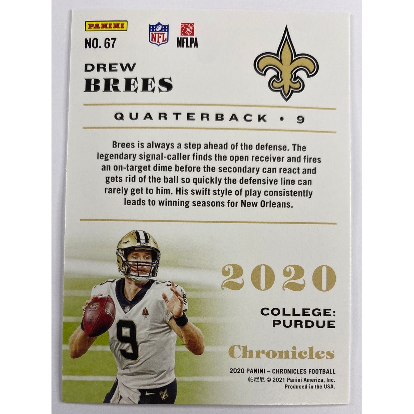 2020 Chronicles Drew Brees Green Foil