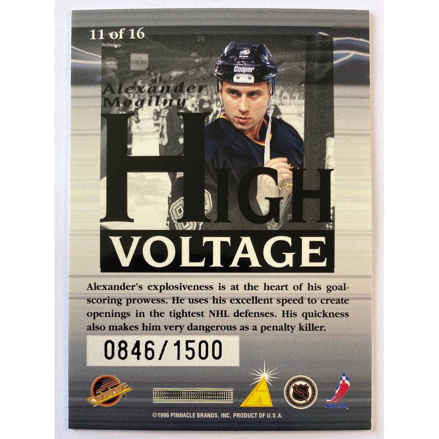 1996-97 Pinnacle Summit Alexander Mogilny High Voltage /1500 | Local Legends Cards & Collectibles