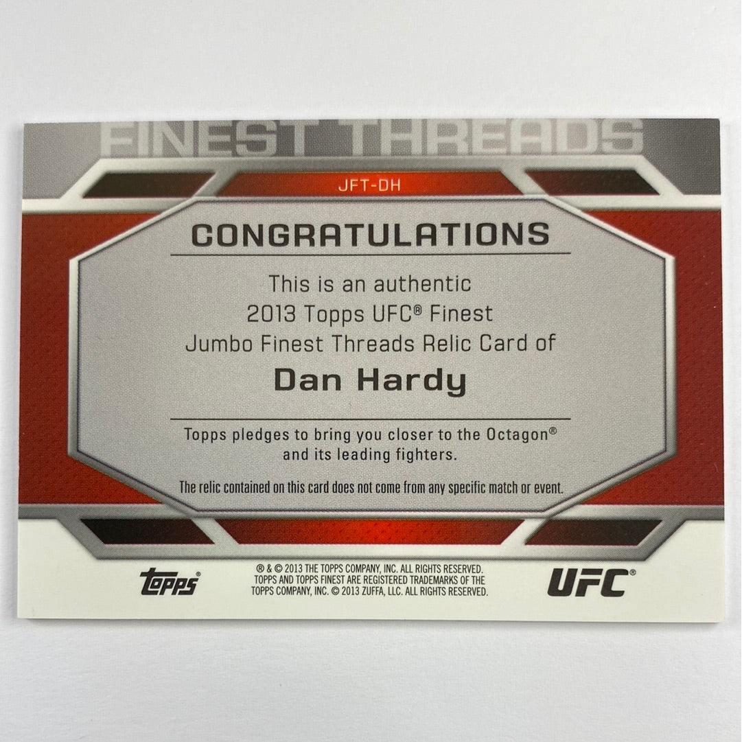 2013 Topps Finest Dan Hardy X-Fractor Jumbo Relic /88