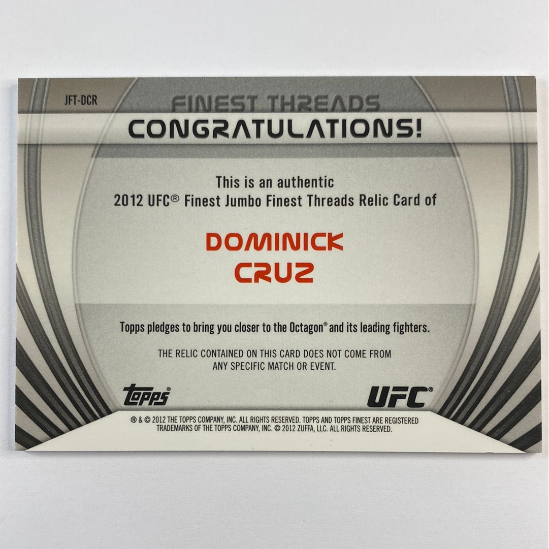 2012 Topps Finest Dominick Cruz Finest Threads Refractor