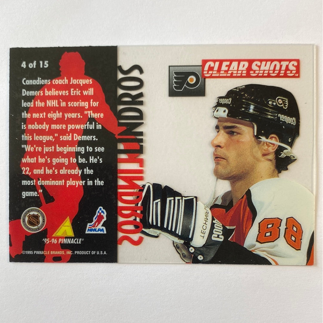 1995-96 Pinnacle Eric Lindros Clear Shots | Local Legends Cards & Collectibles
