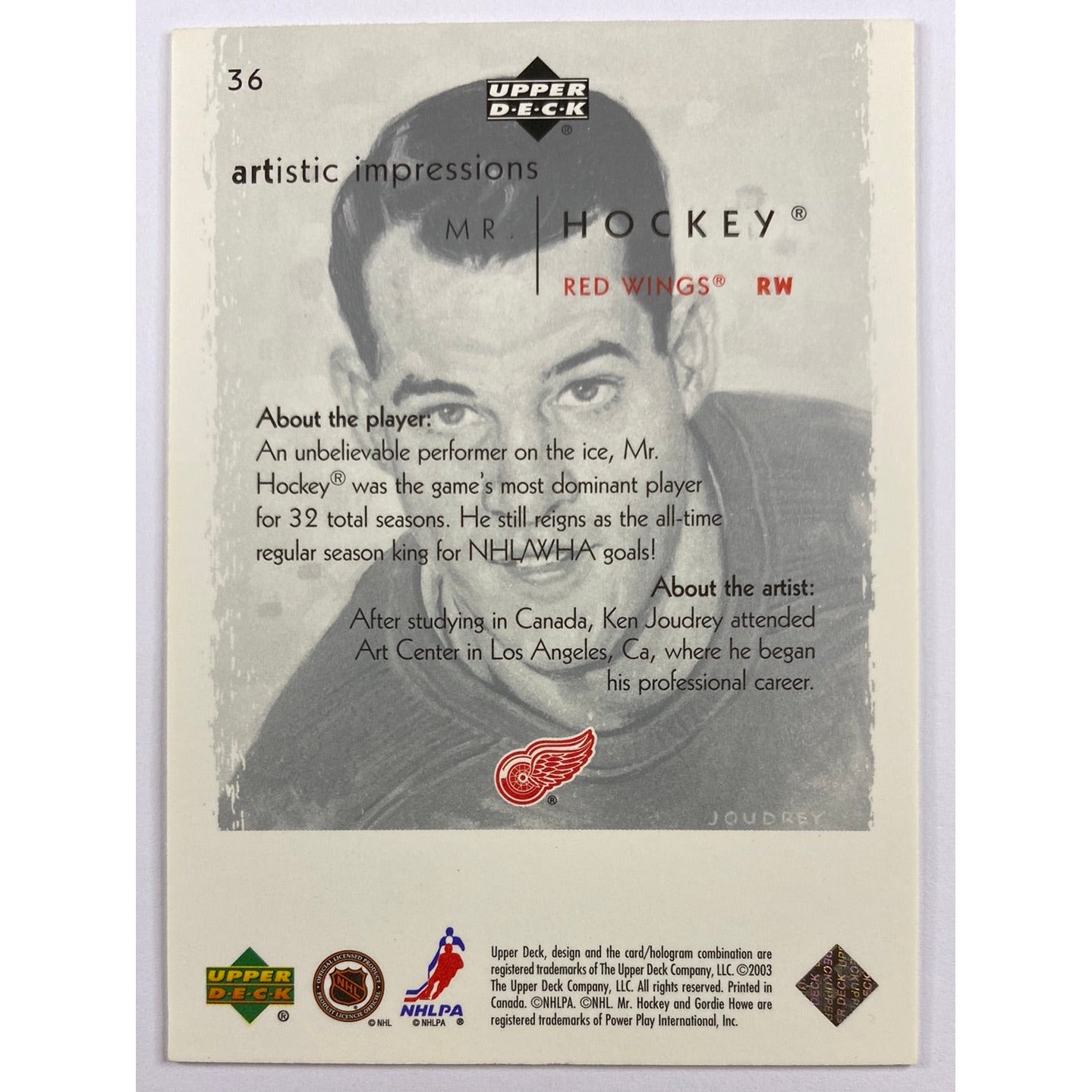 2003-04 Upper Deck Mr. Hockey Artistic Impressions | Local Legends Cards & Collectibles