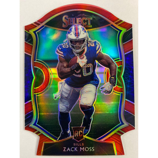 2020 Select Zack Moss Red Prizm Die Cut RC | Local Legends Cards & Collectibles