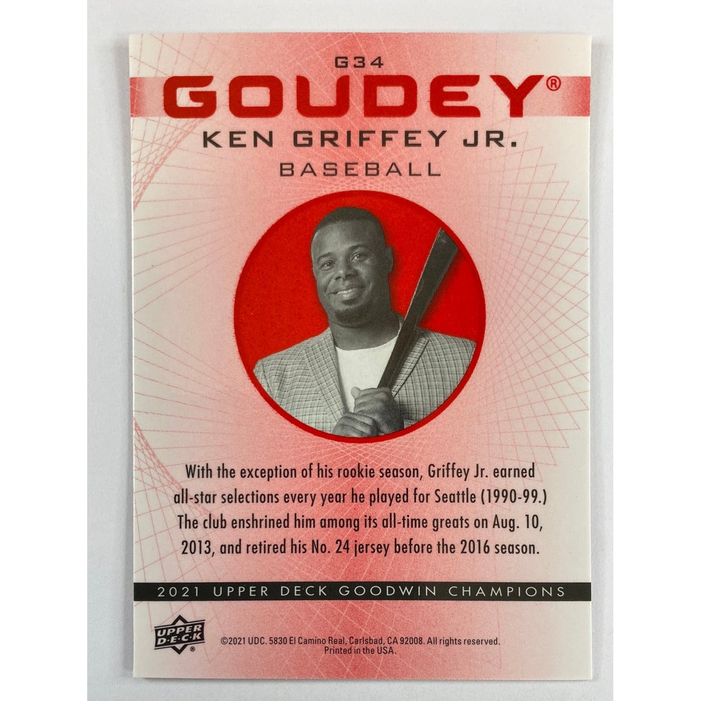 2021 Goodwin Champions Ken Griffey Jr. Goudey Red Holo Prizm | Local Legends Cards & Collectibles