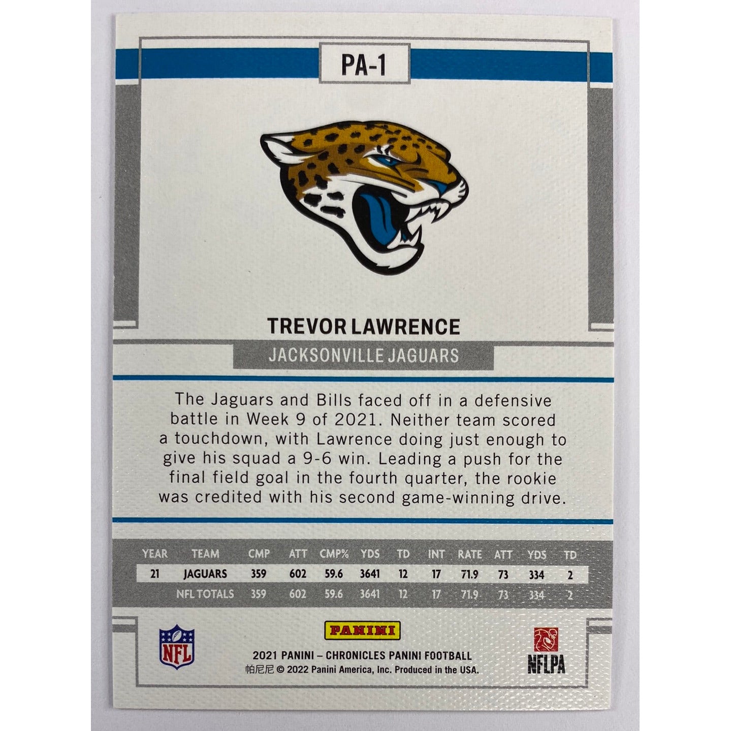 2021 Chronicles Trevor Lawrence RC | Local Legends Cards & Collectibles